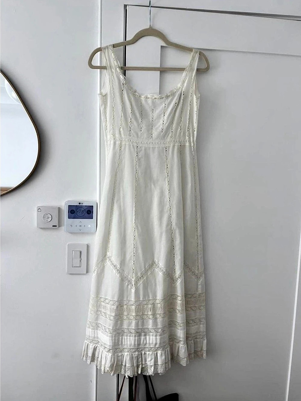 Vintage Luisa Beccaria White Pointelle Sundress
